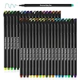 36 Colored Journal Planner Pen Fineliner Pens Set, Color Fine Point Markers Porous Pens for Bullet Journal Writing Note Taking Calendar Agenda Art Supplies