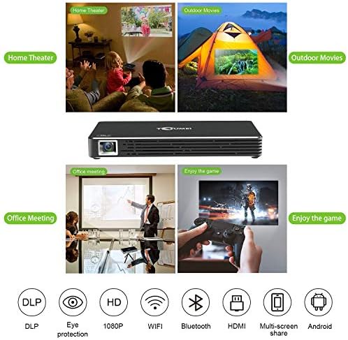 Toumei C800s Mini Projektor Wideo Z Systemem Android 7 1 Przenosny Projektor Kina Domowego Wifi Bluetooth Quad Core Hdmi Tf Usb Pocket Video Beamer Multiekran Do Smartfonow Komputerow Laptopow Amazon Pl Electronics