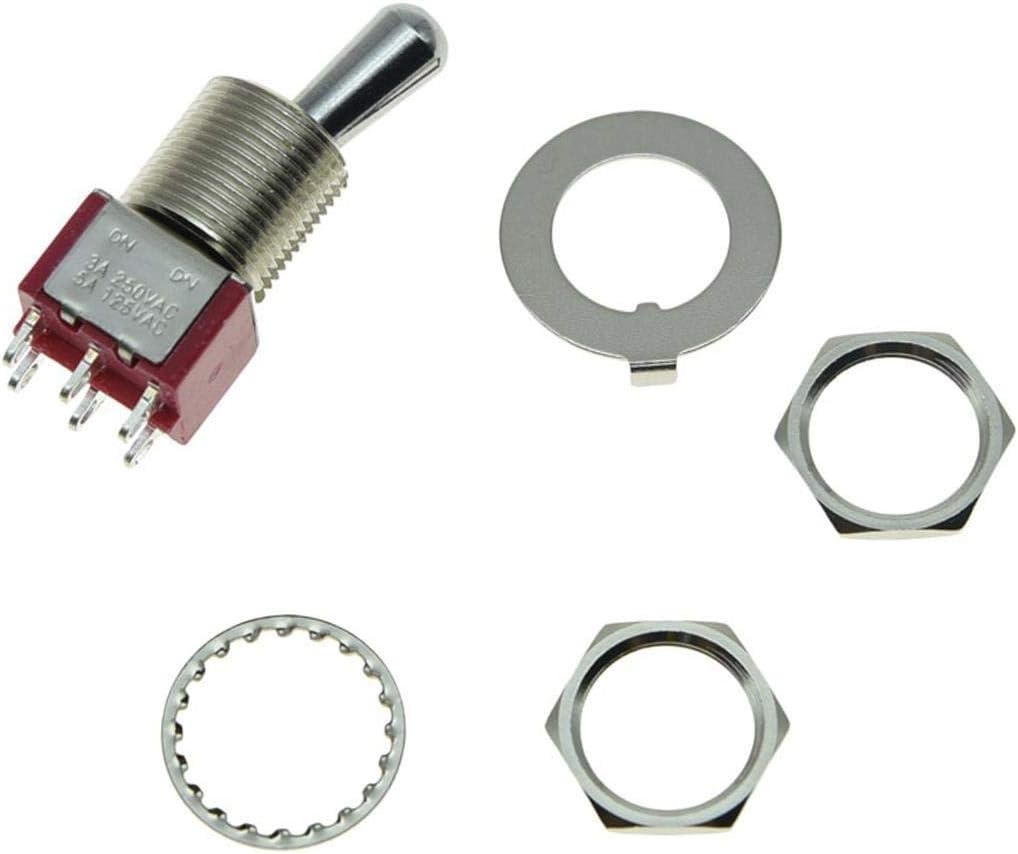 KAISH Guitar or AMP Amplifier DPDT 2 Way ON ON Toggle Switch Sealed Fat Bat Toggle, 1 Fat Bat Toggle - Image 3