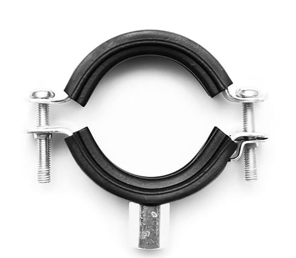 6" (159mm - 166mm) Rubber Lined Munsen Rings Pipe Clamps Pipe Hanger Anti Vibration Clamp, Bracket - (Pack of 2) C09C