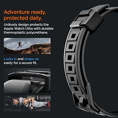 Spigen Rugged Armor Pro for Apple Watch Ultra 3/2/1 49mm Case with Band