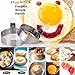 Yubng Egg Rings, 4 Pack Stainless Steel Frying Egg Mold, Egg Cooking Rings for Pancake(4 pack stainless steel+1 Pack Butterfly Anti-Scalding Silicone)