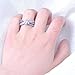 Rongxing Fashion Jewelry Purple Sapphire Womens Zircon Cross White Gold Wedding Ring Sets Size 6-10