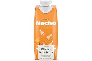 Made by Nacho Bone Broth Cat Food Topper for Hydration and Picky Eaters - Add Protein and Flavor to Your Dry Cat Food – Supports Optimal Nutrition, Digestion, Skin & Coat, 11 oz. Chicken