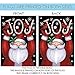 Toland Home Garden 119385 Santa Joy Christmas Flag 12x18 Inch Double Sided for Outdoor Winter House Yard Decoration