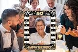 YAAVAAW 60th Birthday Inflatable Selfie Frame Black Gold Giant Photo Booth Frame view 7