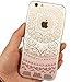 iPhone 6 Case, iPhone 6s Case, Keklle Silicone Gel Soft Clear Case Cover for Iphone 6 6S - Pink Circle Flower Tribal Mandala