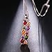 Pendant Necklace for Women Multicolor Cubic Zirconia Necklace Jewelry for Mom Wife Girlfriend Chain 18+2 inch (Pendant)