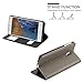 Cadorabo Book Case Compatible with Nokia 3 2017 in Stone Brown - with Magnetic Closure, 2 Viewing Windows and Stand Function - Wallet Etui Cover Pouch PU Leather Flip