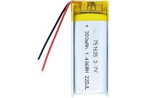 3. 7V 380Mah 751535 751635 Li Polymer Compatible with DVD MP3 Watch Camera Laptop Tablet MP4 Mobile Power Devices