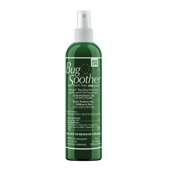 BUG SOOTHER SPRAY 8 OZ – NATURAL INSECT, GNAT AND MOSQUITO REPELLENT & DETERRENT – SAFE BUG SPRAY FOR ADULTS, KIDS, PETS, & ENVIRONMENT – MADE IN USA