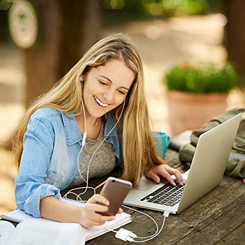image for Hamdol for iPhone Adapter, Headphone Jack Splitter Adapter Dongle for 