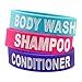 Shower-BANDS Labels/Bands for Shampoo, Conditioner, Body Wash Bottles for Your Bathroom (Bottles NOT Included Labels only)