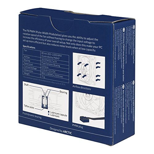 image for ARCTIC F8 PWM - 80 mm PWM Case Fan I Cooler with Standard Case | PWM-S