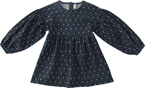 ARRIBADA Loose Fit ▒Elastic Cuff▒ Long Sleeve Button Back Top with Floral Painte Size7