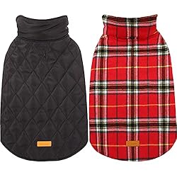 Kuoser Warm Dog Coat, Reversible Dog Jacket
