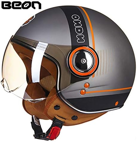 Loyasun Motorcycle Helmet Chopper 3/4 Open Face Vintage Moto Men and Women Scooter Motorbike