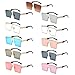 Niceskin Retro Oversized Mirrored Sunglasses Shades for Women, Resin and Metal (Gold&Tea)