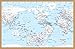 World Map Small Poster Size 11.5 x 17.5 inches, 2-Sided Sealed Lamination, 2-Sided Color Print (1 World Map)