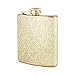 Blush Sparkletini Stainless Steel, Glitter Flask, Gifts for Women, Hidden Alcohol Barware, 6 oz, Gold