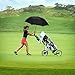SHINE HAI Golf Umbrella 62 Inch Oversize, Automatic Open Double Canopy Vented Windproof Waterproof Sun Protection Stick Umbrellas, Black