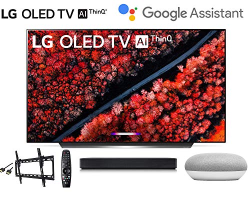 LG OLED55C9PUA C9 55 inch Class 4K Smart OLED TV w/ SK1 Soundbar w/Google Mini Smart Speaker w/Flat Wall Mount and HDMI Cable – LG Authorized Dealer