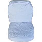 Boat Seat Cover Skin Replacements: All White Vinyl Upholstery for Marine Back-to-Back Lounge Bench Seats