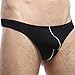 iKingsky Men's Thong Underwear Sexy Low Rise T-back Panties Pack of 6 (Medium, Cotton)