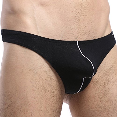iKingsky Men's Cotton Pouch Thong Underwear Sexy Low Rise T-Back