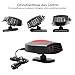 Ferryone Portable Car Heater and Defogger - Fast Heating Auto Ceramic Fan, 12V 150W, 3-Outlet Plug In Cigarette Lighter (Red)