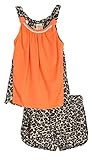 Faded Glory Big Girls 2 Piece Print Challis Short Set