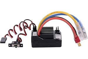 GoolRC AX-D60A 60A Waterproof Brushed ESC Electronic Speed Controller for 1/10 RC Car Off-Road Truck RC Boat 2S LiPo 6-8S NiMh Battery