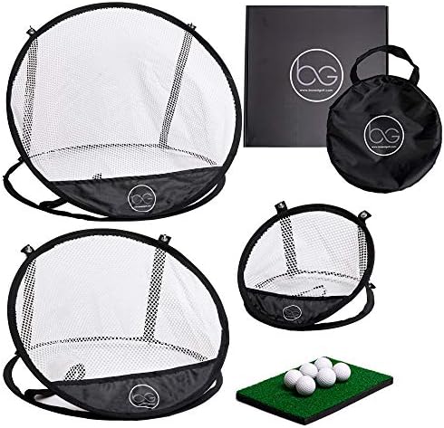 Golf Chipping Nets for Golf Practice – Golf Accessories | Great Gift Set for All Golfers | Golf Mat & Balls for Practice Indoors/Outdoors | Backyard Games | Training Aid & Swing Trainer – Foam Balls