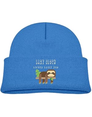 Kid Lazy Sloth Unisex Baby Beanie Cotton Soft Cute Lovely Knit Beanie Hat Cap Black