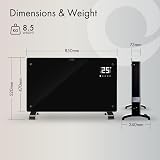 Devola Designer WiFi Glass Panel Heater 2500W with Timer Thermostat Remote view 3