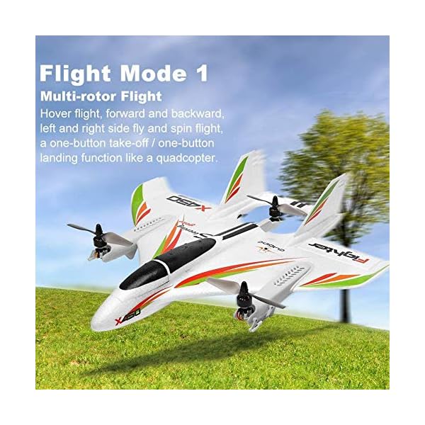 XK X450 RC Flugzeug, 2.4G 6CH RC Segelflugzeug Starrflügelflugzeug, 3 Flugmodelle Bürstenlose RC-Hubschrauber Vertikale… – Bild 4