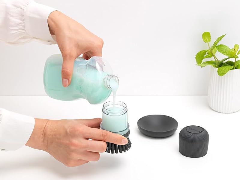 SinkSide Spülbürste mit Spülmittelspender, Dark Grey — Foto 7 von 8