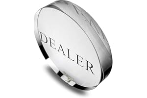 Joayuezo Dealer Button Transparent Acrylic Dealer Button Dealer Poker Texas Holdem Gaming Things Accessories