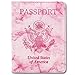 kandouren RFID Blocking Passport Holder Cover Case,Pink Marble passport wallet for Girl & Women,best gifts for travelers,credit card and ID holder wallets,travel accessories