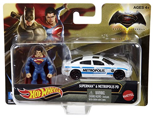 Hot Wheels Batman v Superman: Dawn of Justice Superman Mini Figure & Dodge Charger