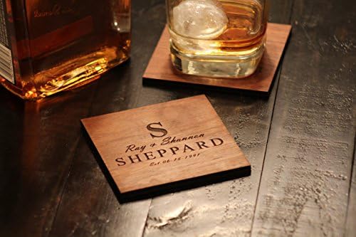 Personalized wedding coasters anniversary gift - wedding gift