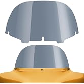ANONEMOTO Windshield 10" Round Windscreen Compatible with Harley Davidson Touring Street Glide Electra Glide Ultra Classic Glide FLHTK FLHT FLHTCUTri Glide 1996-2013, Tint