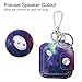 Fintie Tile Mate/Sport/Style Case with Carabiner Keychain, Anti-Scratch Vegan Leather Protective Cover for Tile Key Finder Phone Finder, Galaxy