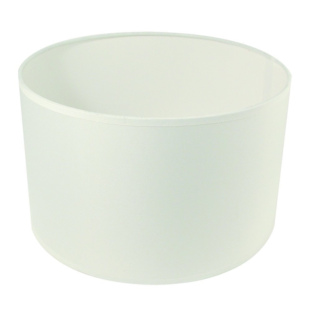 Rayher Hobby 2308302 Lampshade, round, 25 cm ø, height 15 cm, 100% polyester, for standing or hanging lamp, also for painting and gluing, white