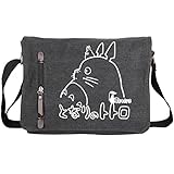 Innturt Anime Classic Messenger Bag Shoulder Bag Satchel (Totoro- Black)