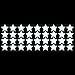 LiteMark Reflective White 1 Inch Stars Sticker Decals for Helmets, Bicycles, Strollers, Wheelchairs and More - Pack of 36