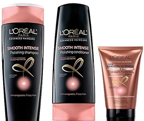 Amazoncom 3 Piece Loreal Paris Advanced Haircare Smooth