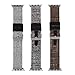 Kobwa 38MM/42MM Watch Band for Apple Watch, Fashion Genuine Leather Watch Band Denim Fabric Replacement Watchband Watch Strap For Iwatch Series 1 Series 2