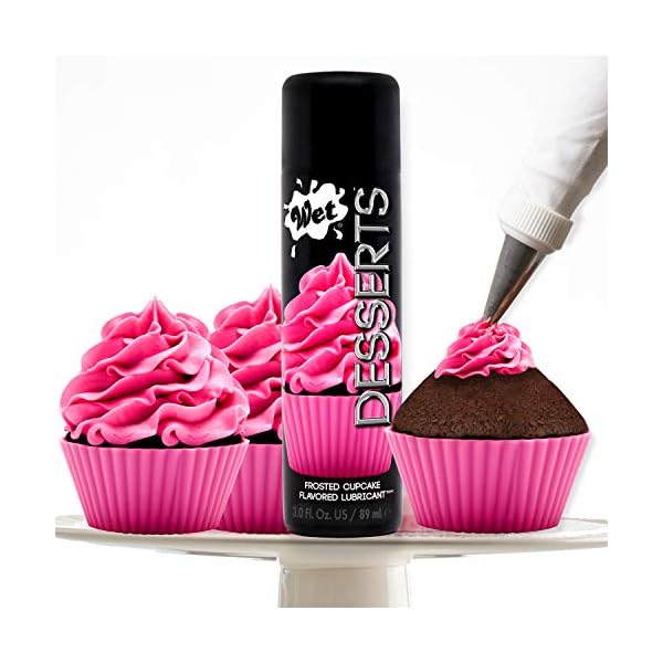Wet Desserts Frosted Cupcake Flavored Tasty Lube 3 Fl Oz, Premium