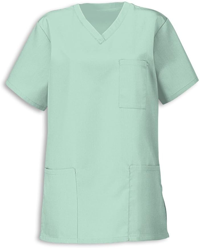 Alexandra Hospital Scrubs Uniform, Unisex Medical Scrub Top - Aqua, Medium